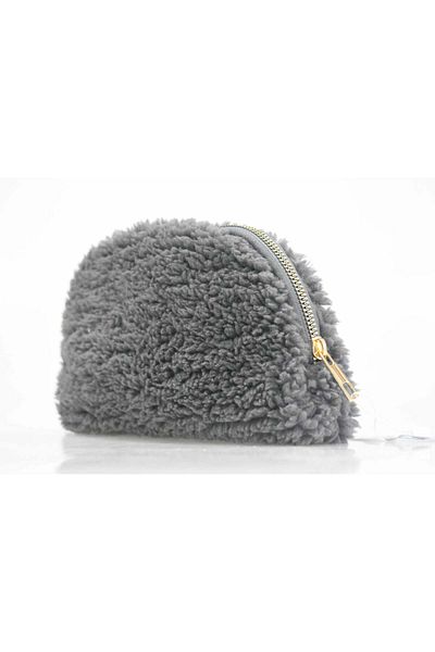 4nio Geantă pentru cosmetice/machiaj din țesătură Teddy Organizator de călătorie Organizator de machiaj Dimensiune: 24x16