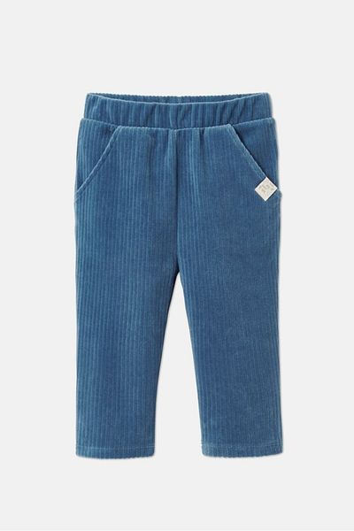 Tchibo Toddler Boys Textured Pull On Trouser, Blue