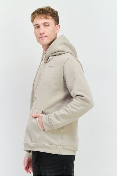 Members Only Men Brand Logo Fleece Hoodie, Dove Grey
