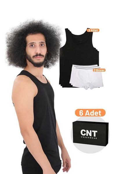 CNT Ανδρικό Βαμβακερό Σετ Μπόξερ Βασικό Πακέτο Premium 3 τεμαχίων