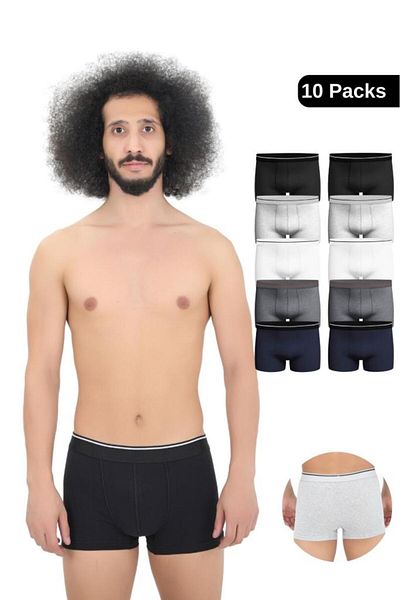 CENKO Ανδρικά 10 τεμάχια Lycra Slim Fit Thin Fabric Οικονομικά Boxers σε Ειδική Συσκευασία Κατάλληλη για Καθημερινή Χρήση