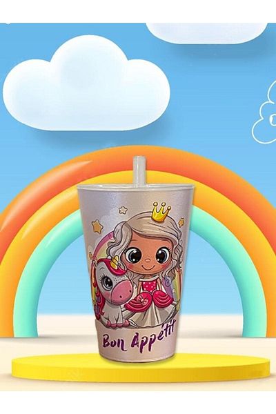 Gondol 2 Pieces Girls' Straw Cup with Straw