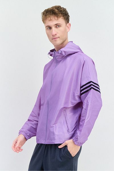 adidas Men Sportswear Fit Long Sleeve Training Jacket, Purple