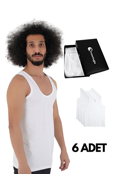 CENNETOĞLU 6 قطع قميص رجالي من القطن الممشط عبوة اقتصادية في صندوق خاص