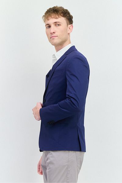 Calvin Klein Men Fitted Fit Solid Formal Blazer, Dark Blue