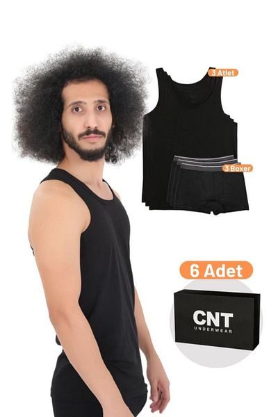 CNT Ανδρικό Βαμβακερό Σετ Μπόξερ Βασικό Πακέτο Premium 3 τεμαχίων
