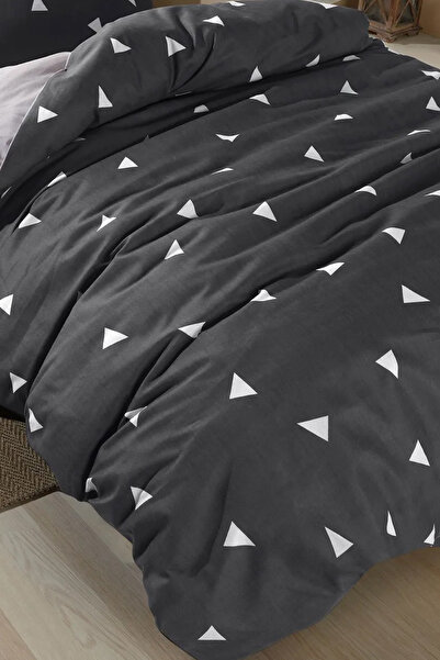 Eponj Home Geometric Gray Single Easy-Iron Duvet Cover Set