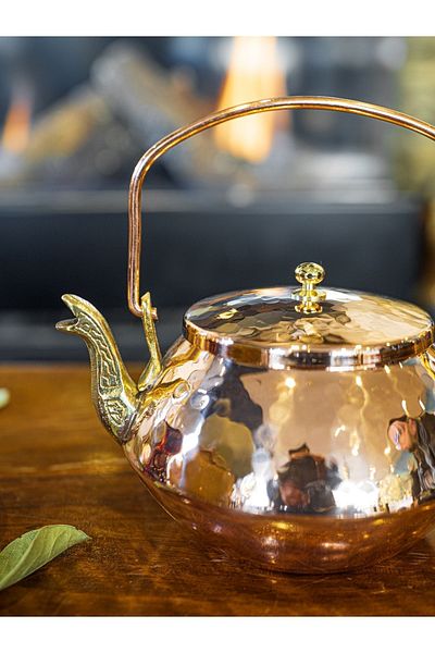 Bakır Concept Shiny Copper Colored Zen Teapot Hammer - Forged No2