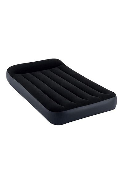 Intex Twin Size Dura-Beam Standard Pillow Rest Classic Inflatable Air Bed with Internal Pump