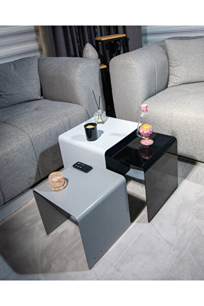 Forge Design Metal 3 Lü Zigon Sehpa