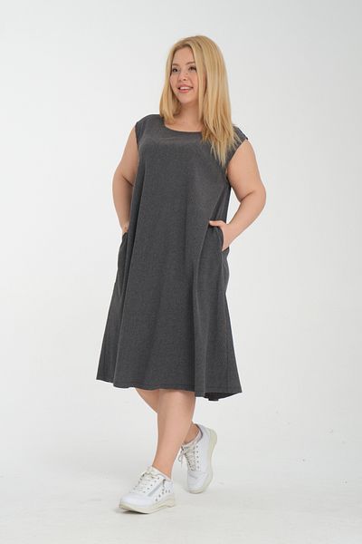Dejabrew Jeans Φόρεμα με μεγάλο μέγεθος Buruçuk χωρίς κλουβί (A051-1)