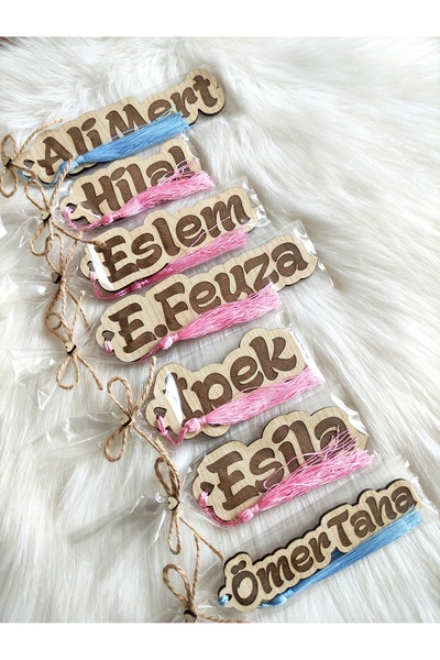 ACCESORİOS 4 Adet Isme Özel Kitap Ayracı / Karne Hediyesi / Okuma Bayramı Hed...