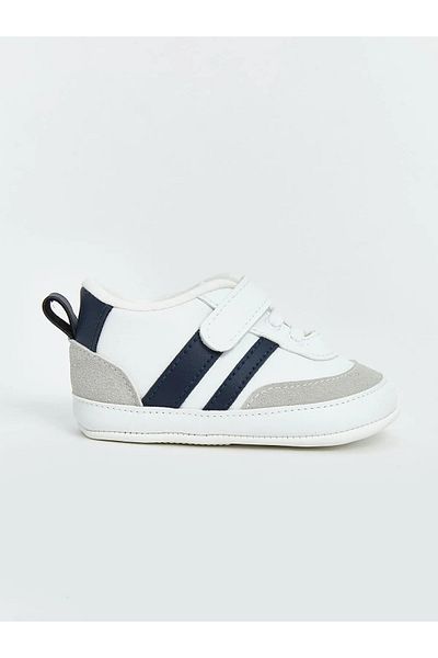 LC Waikiki Steps Baby Boy First Step Shoes with White Laces and Velcro