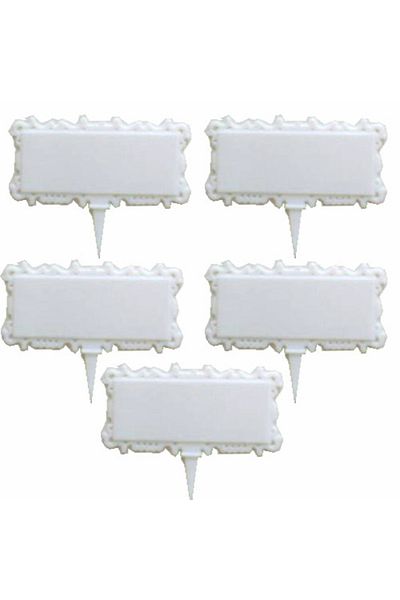 Doğanay Plastic Cake Ice Cream Pizza Lettering Label 100 Pieces