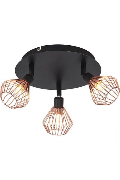 Homelux Dalma Triple Spotlight, 3Xg9, 33W, Metal, Black/Gold