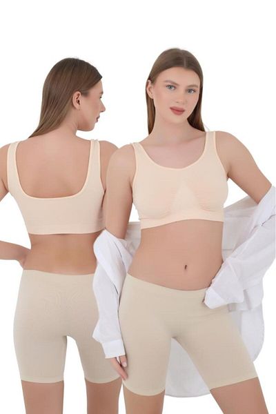 CNT 1 ΤΕΜΑΧΙΟ Micro Fiber Γυναικείο Long Boxer - Μαύρο, Λευκό, Χρώμα δέρματος |   S/M, L/XL