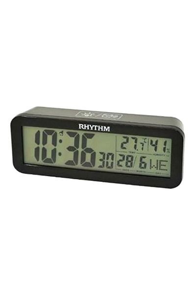 Rhythm Rectangular Shaped Digital Beep Alarm Clock with Snooze Function
