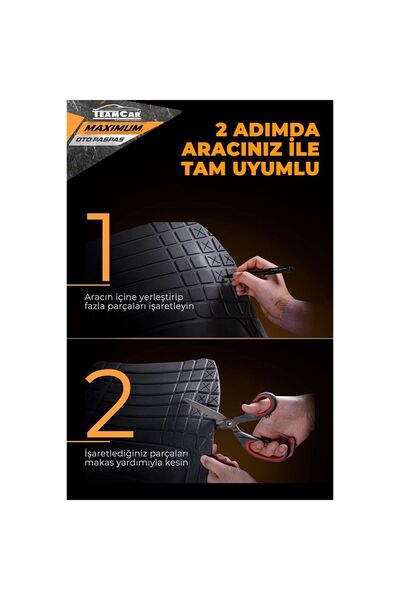 Genel Markalar Ford Fiesta 2002-2008 Model Ve Sonrası Uyumlu Oto Paspas 4d Maximum (siyah)