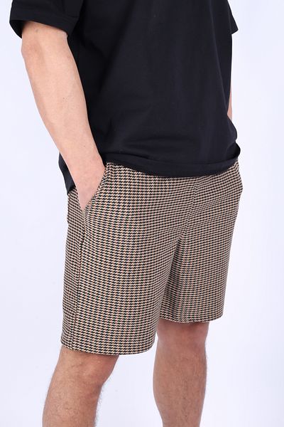 Karan Wear Men's Brown Patterned Casual Shorts