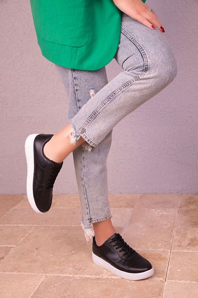SOHO Black Matte-White Unisex Sneaker 14361