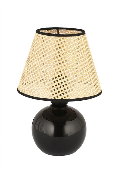 NisaLuce Nisa Luce 12-Piece Black Ceramic Lampshade - Wicker Ball Small Ceramic