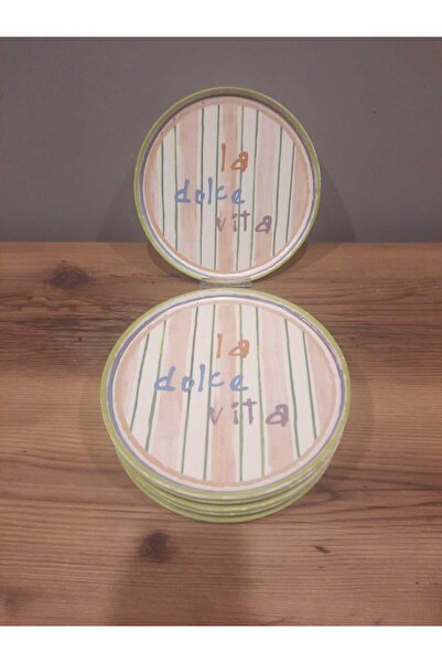 Keramika 6 أطباق كيك كيراميكا 22 سم - حصيرة نورديك