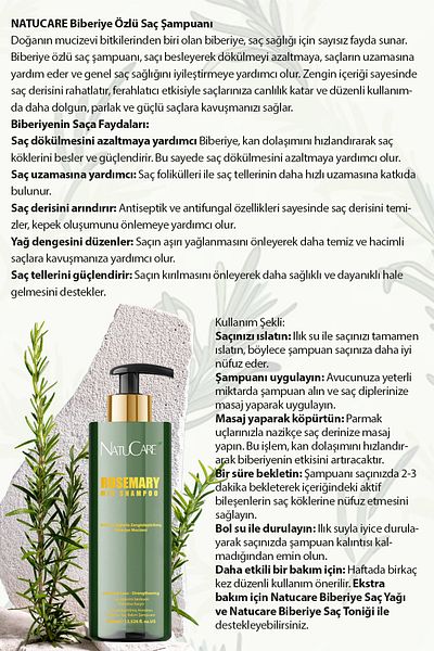 NatuCare High End Strengthening Rosemary Shampoo 400ml
