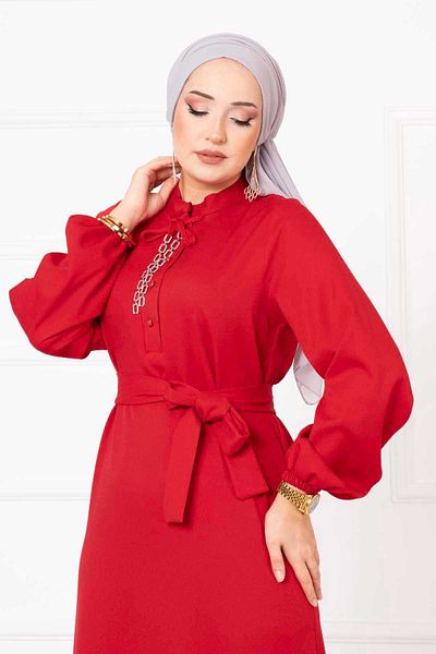 EBRUTESETTÜR Button Detailed Mobile Belt Dress