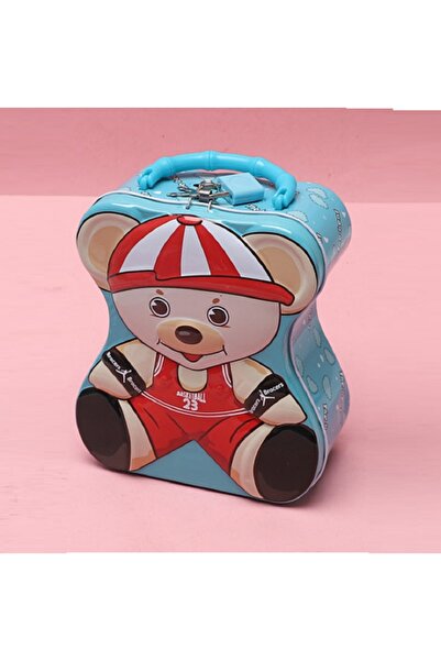 Livava Χαριτωμένο μεταλλικό κουμπαρά με τσάντα και κλειδαριά, κόκκινο, 17x14-