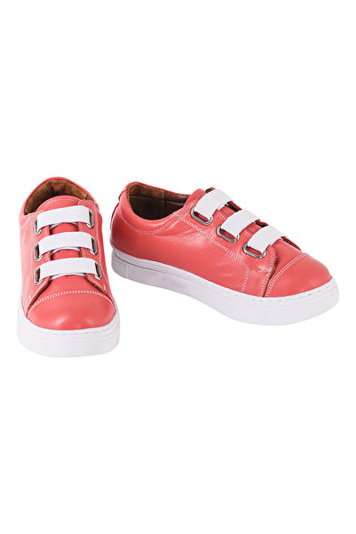 NOOSY Genuine Leather Pomegranate Flower Unisex Kids Sneaker