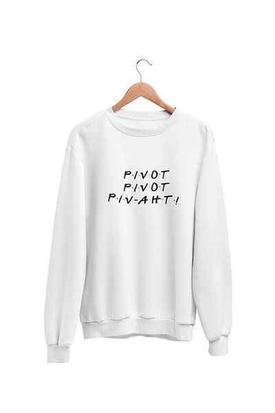 qoeuyl boutique Friends Ross Pivot Αστείο δώρο με στάμπα Διασκεδαστικό Unisex φούτερ με λαιμόκοψη
