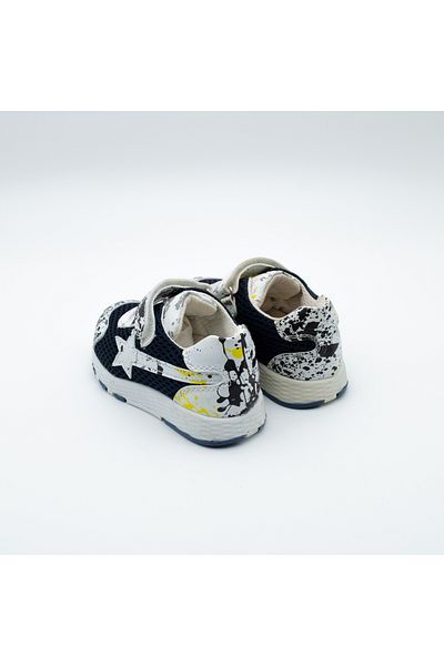 Arçın Shoes Navy Blue and Yellow Star Patterned Children's Sports Shoes – Dynamic Energy for Little Steps