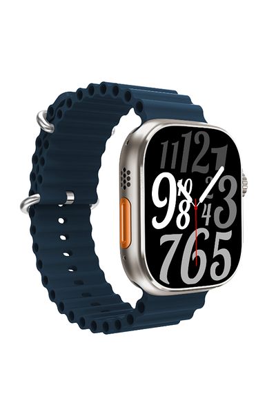 Kenneth Scott Kenneth Scott KULMX-SSNBC Unisex Smart Display Watch & Silicone & Nylon Strap Blue