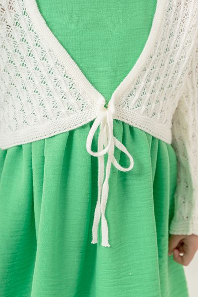 Eray Kids Set rochie de zi cu zi pentru fete sezoniere cu bolero de in