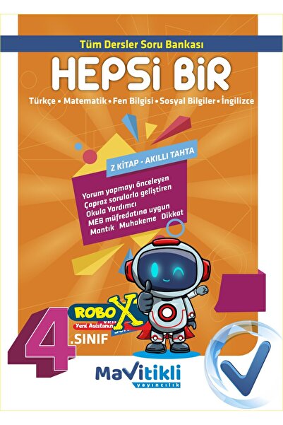 Mavitikli Yayıncılık 4.sınıf Tüm Dersler Soru Bankası Hepsi Bir