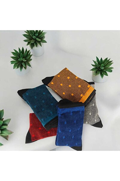 HAYEL 5 чифта многоцветни унисекс чорапи до глезена за момичета и момчета на точки