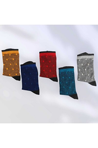 HAYEL 5 чифта многоцветни унисекс чорапи до глезена за момичета и момчета на точки