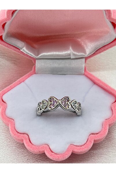 Lavienta خاتم VIP قابل للتعديل على شكل فيونكة فضية (يستخدم للتصوير في الصندوق)