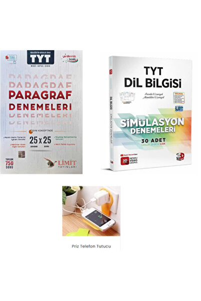 Limit Yayınları TYT Paragraf Denemeleri +3D Yayınları Tyt Dil Bilgisi Simülas...