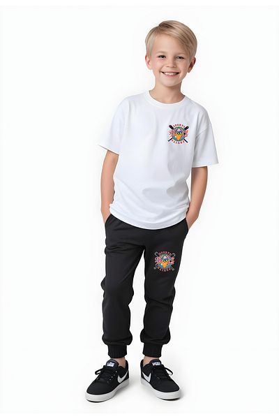 panios kids Baseball Printed Boy's Double Pocket Bottom-Top Set