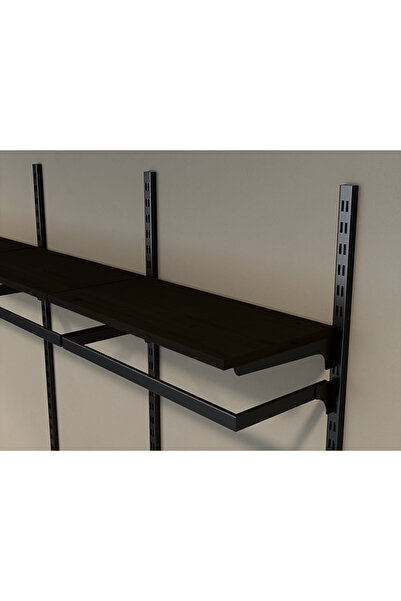 AYYILDIZ RAF İkili Dekoratif Gardrop Raf Sistemi & Duvara Monte Giyim Odası Raf Sistemi