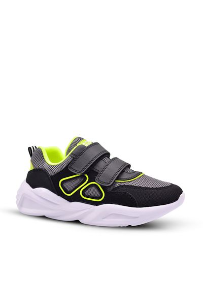 kids A more Manj Air Mesh Detailed Ultra Light Sole Boys' Sports Shoes Black