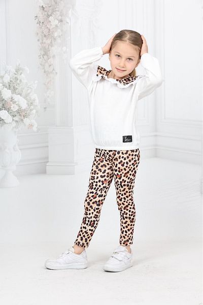 tunays shopping Leopard Printed Leggings Girl's Set