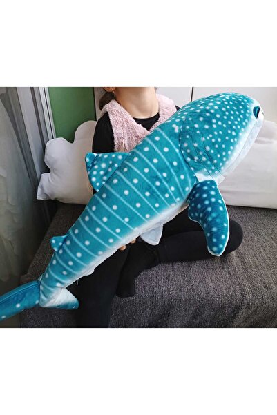 LRS STORE Dev Boy Destiny Balina Peluş Oyuncak 75 Cm Yüksek Kalite İthal Balık Nemo Mavi Balina
