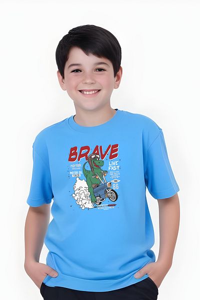 panios kids Tricou cu mânecă scurtă pentru băiat cu imprimeu Brave