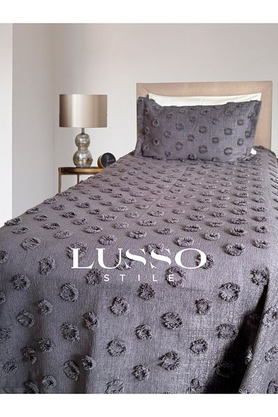 lusso stile Anthracite Gray Single Pique Set - 180X250 Pillow Single