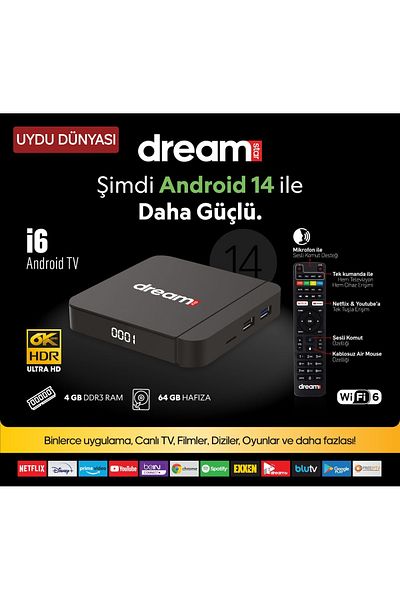 Dreamstar I6 Android Media Player 4Gb Ram 64 Gb Memory Voice Command Control