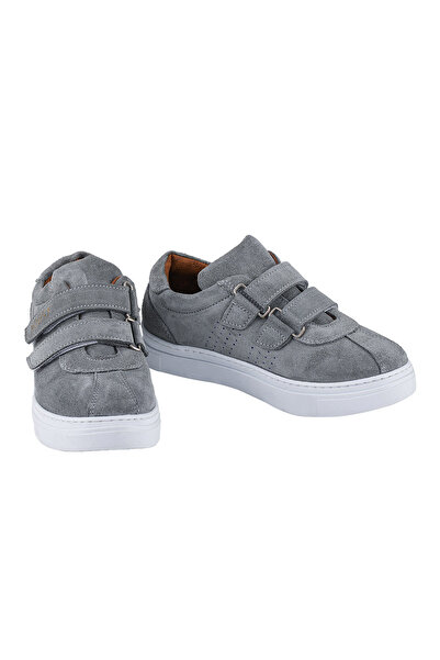NOOSY Genuine Leather Gray Unisex Kids Sneakers