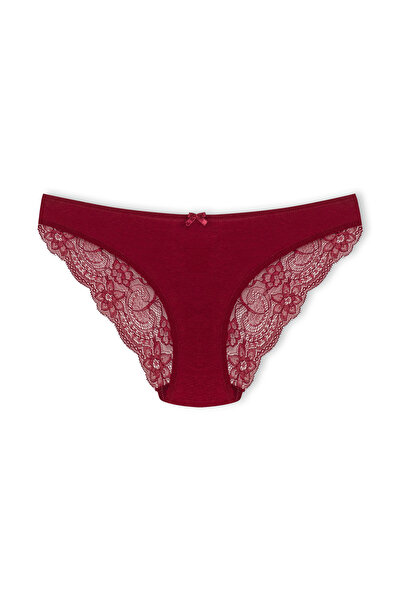 HNX 6'lı Pamuklu Arka Paça Dantel Slip Kadın Külot