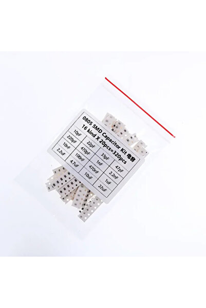 ROBİZ 0805 Smd Kapasitör Set 16 Tip 320 Parça  Yüzey Montaj Film Seramik 10pF...